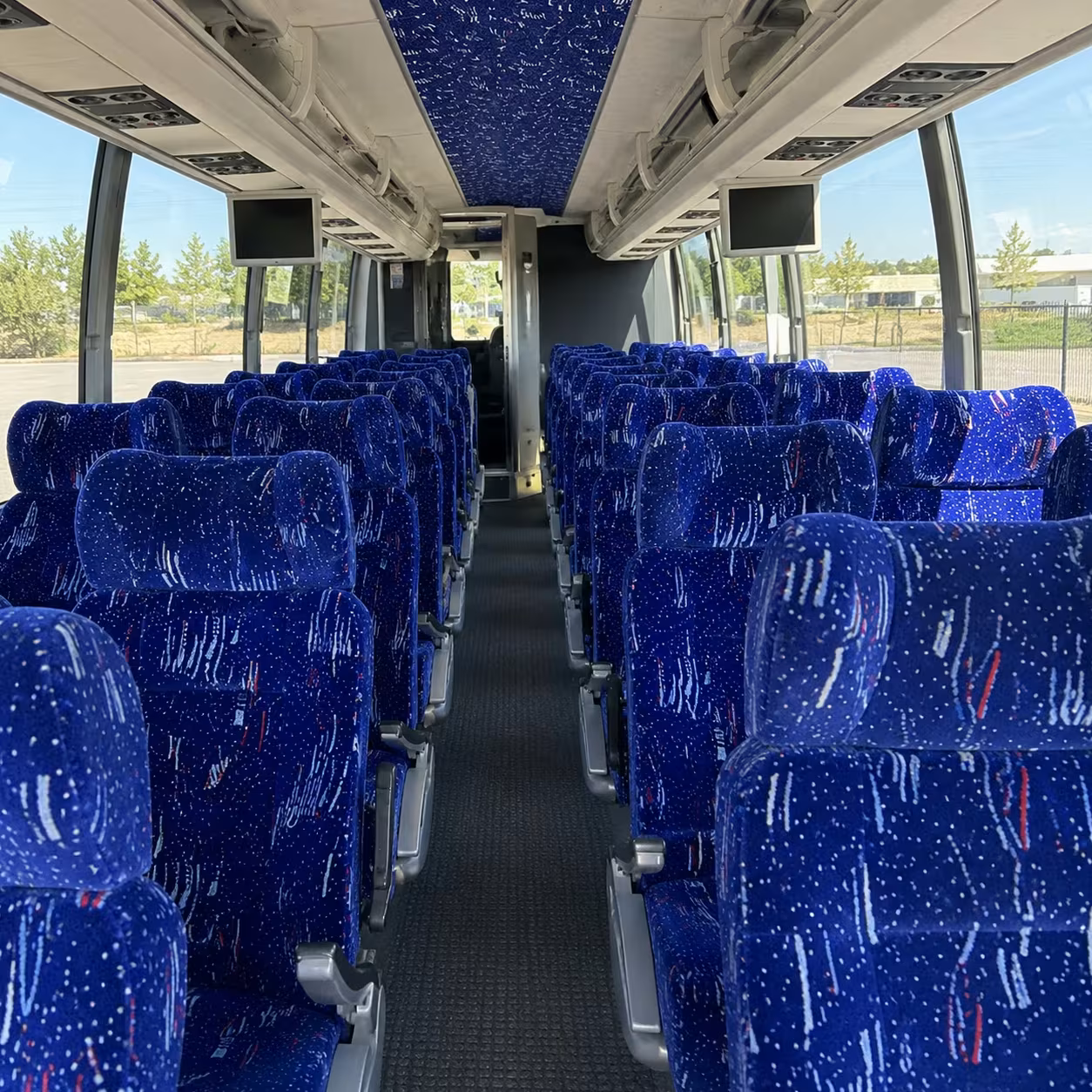 rock hill charter bus rental interior